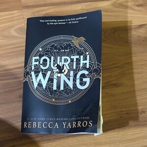 DAMAGED - Fourth Wing by Rebecca Yarros - Navy & Gold Paperback